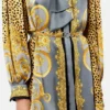 Cheetah Foulard Silk Lavallière Miniklänning