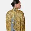 Cheetah Foulard Silk Lavallière Shirt