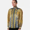 Cheetah Foulard Silk Lavallière Shirt