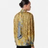 Cheetah Foulard Silk Lavallière Shirt
