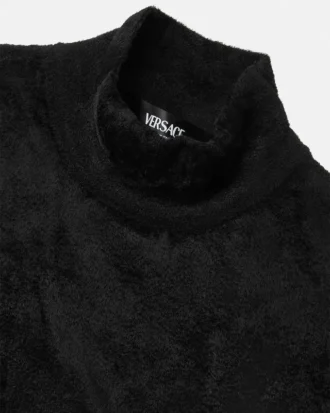 Chenille-tröja med hög hals