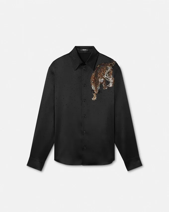 Crystal Versace Leopard-skjorta Crystal Versace Leopard-skjorta