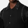 Dekorerad stickad väst i kashmirblandning Dekorerad stickad väst i kashmirblandning