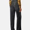 Dekorerade högmidjade jeans med normal passform Dekorerade högmidjade jeans med normal passform