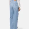 Dekorerade jeans med hög midja och normal passform Dekorerade jeans med hög midja och normal passform