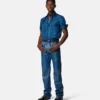 Distressed läderbyxor Distressed läderbyxor