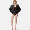 Drapad bodysuit i viskosjersey Drapad bodysuit i viskosjersey