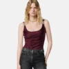 Drapad bodysuit i viskosjersey Drapad bodysuit i viskosjersey