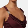 Drapad klänning i viskosjersey Drapad klänning i viskosjersey