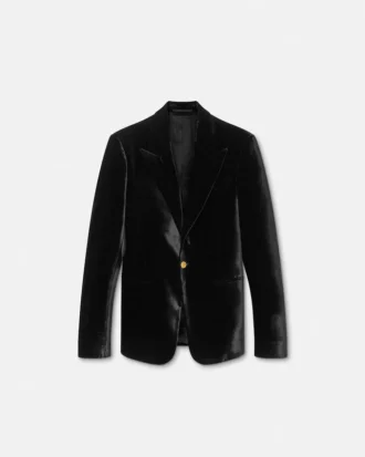 Enkelsidig blazer i sammet