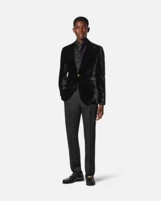 Enkelsidig blazer i sammet