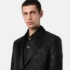 Enkelsidig kavaj i leopardmönstrad jacquard Enkelsidig kavaj i leopardmönstrad jacquard