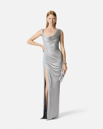 Envers-Satin Crépe Draped Gown