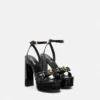 Gianni Ribbon Croc-Effect Sandals 140 mm Gianni Ribbon Croc-Effect Sandals 140 mm