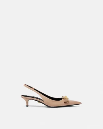 Gianni Ribbon Lackerade slingbacks 45 mm