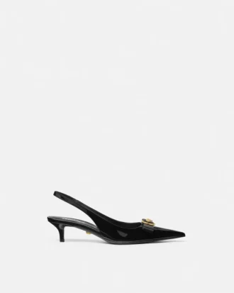 Gianni Ribbon Lackerade slingbacks 45 mm