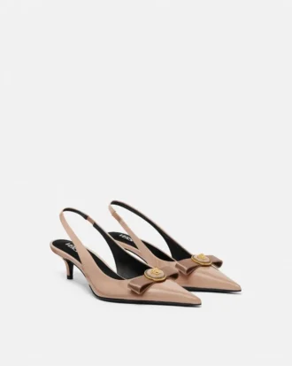 Gianni Ribbon Lackerade slingbacks 45 mm
