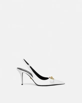 Gianni Ribbon Lackerade slingbacks 85 mm
