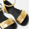 Gianni Ribbon Metallic barnsandaler