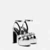 Gianni Ribbon Metallic Sandals 140 mm Gianni Ribbon Metallic Sandals 140 mm
