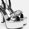 Gianni Ribbon Metallic Sandals 140 mm Gianni Ribbon Metallic Sandals 140 mm