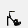 Gianni Ribbon Patent Sandals 140 mm