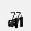 Gianni Ribbon Patent Sandals 140 mm