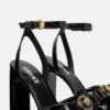 Gianni Ribbon Patent Sandals 140 mm