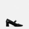 Gianni Ribbon pumps med lackklack 55 mm