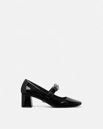 Gianni Ribbon pumps med lackklack 55 mm