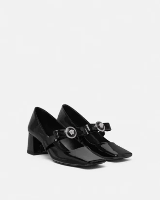 Gianni Ribbon pumps med lackklack 55 mm