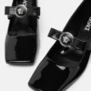 Gianni Ribbon pumps med lackklack 55 mm