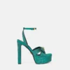 Gianni Ribbon-smyckade satinsandaler 140 mm Gianni Ribbon-smyckade satinsandaler 140 mm
