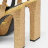 Gianni Ribbon-smyckade satinsandaler 140 mm Gianni Ribbon-smyckade satinsandaler 140 mm