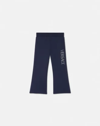 Glitter Versace Logo Flared Kids Sweatpants