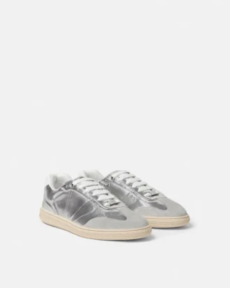 Greca Court Metallic Sneakers
