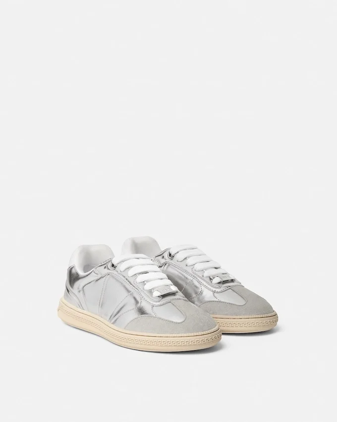 Greca Court Metallic Sneakers Greca Court Metallic Sneakers