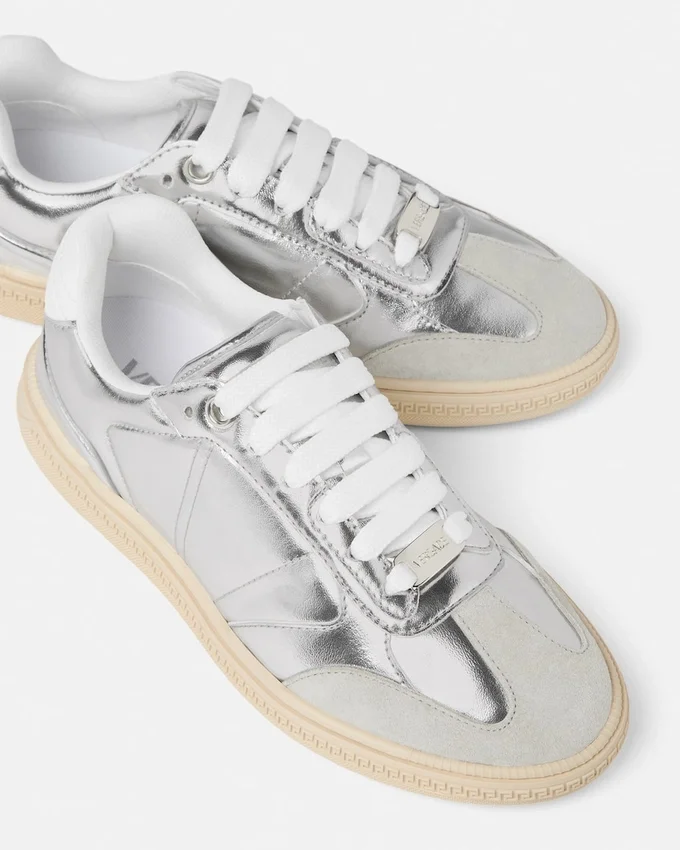 Greca Court Metallic Sneakers Greca Court Metallic Sneakers
