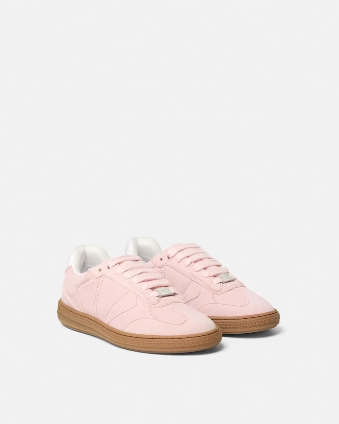 Greca Court Suede Sneakers Greca Court Suede Sneakers