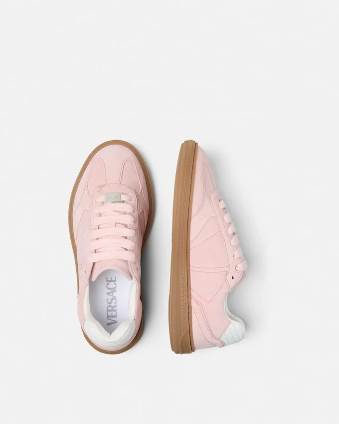 Greca Court Suede Sneakers Greca Court Suede Sneakers