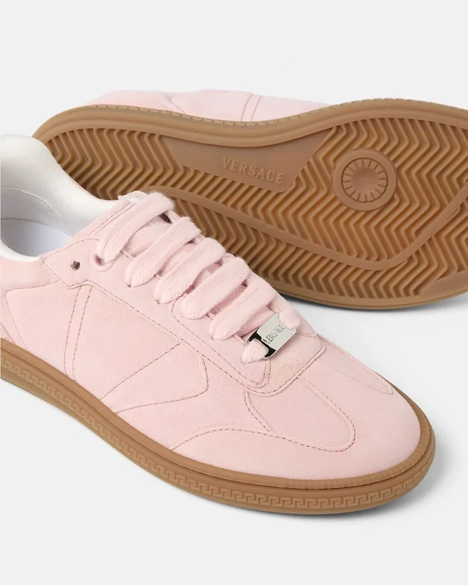 Greca Court Suede Sneakers Greca Court Suede Sneakers