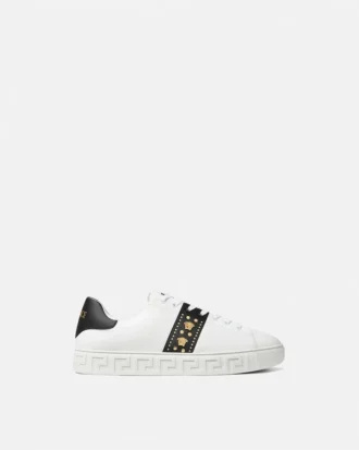 Greca-dekorerade nylonsneakers