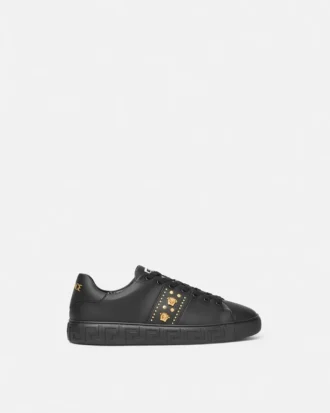 Greca-dekorerade nylonsneakers