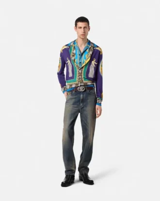 Hall of Statues Silk Knit Shirt