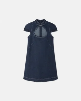 Institutional Logo Denim Mini Dress