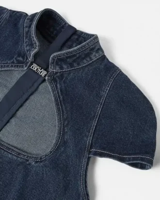 Institutional Logo Denim Mini Dress