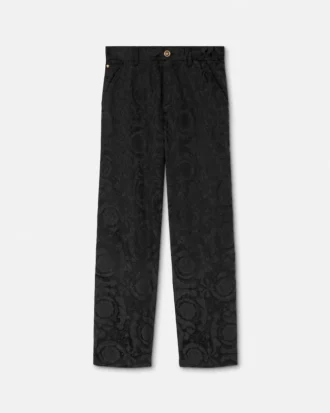 Jacquard-byxor i bomull Jacquard-byxor i bomull
