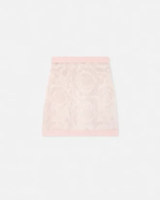 Jacquard-minikjol i mohairstickning