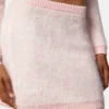 Jacquard-minikjol i mohairstickning Jacquard-minikjol i mohairstickning