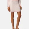 Jacquard-minikjol i mohairstickning Jacquard-minikjol i mohairstickning